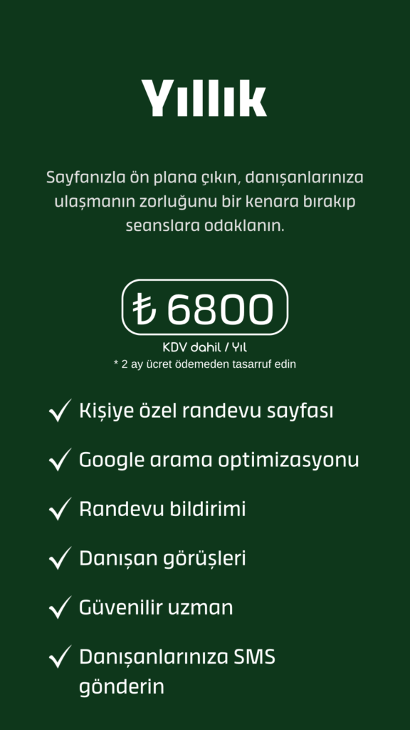 Psikologlar ve uzmanlar için randevu sayfası. Uzman veya psikolog musun?