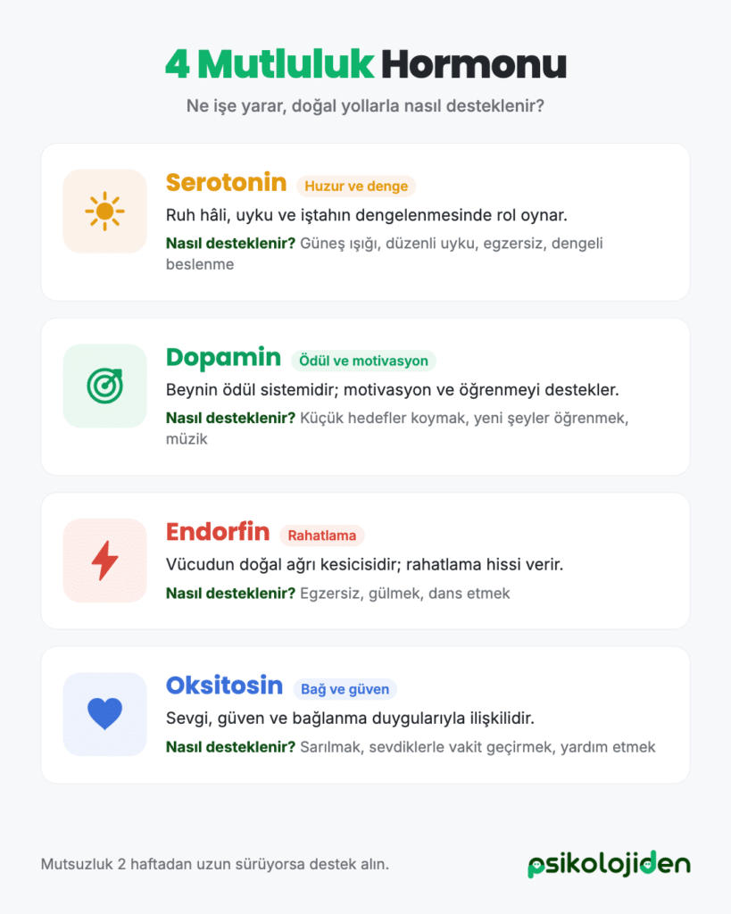 4 mutluluk hormonu ve doğal yollarla artırma yöntemleri